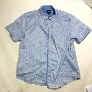 Ike Behar XXL Mens Short Sleeve Button Menswear Casual Summer Dress Plus Size